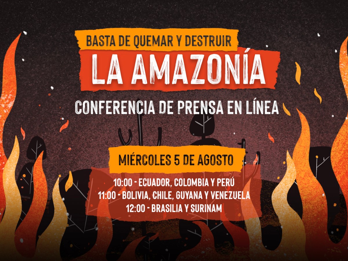 Conferencia de Prensa: Basta de Quemar y destruir la&nbsp;Amazonía